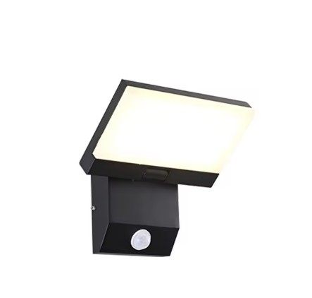 Outdoor Waterproof Aluminum Wall Lamp Induction Rotatable Folding Design for Hotels Bedrooms Stairs Indoor Courtyard Use Solar